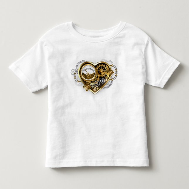 Steampunk Heart with a Manometer Toddler T-shirt (Front)