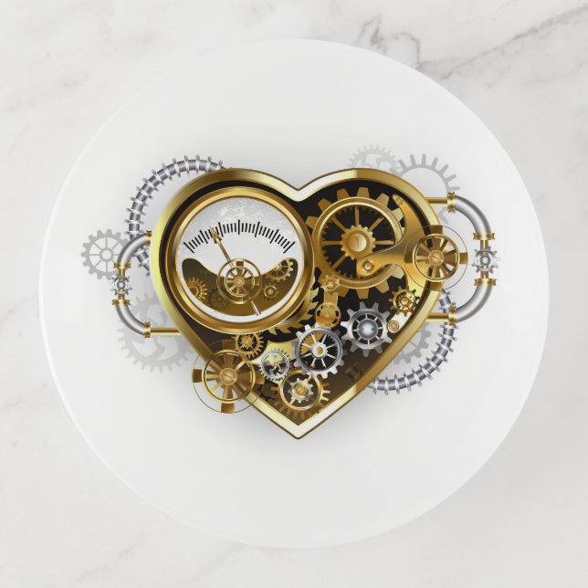 Steampunk Heart with a Manometer Trinket Tray (Front)