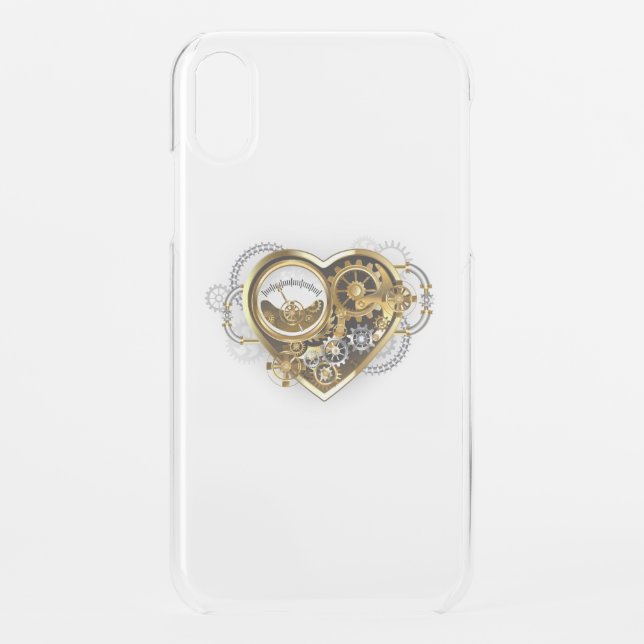 Steampunk Heart with a Manometer Uncommon iPhone Case (Back)
