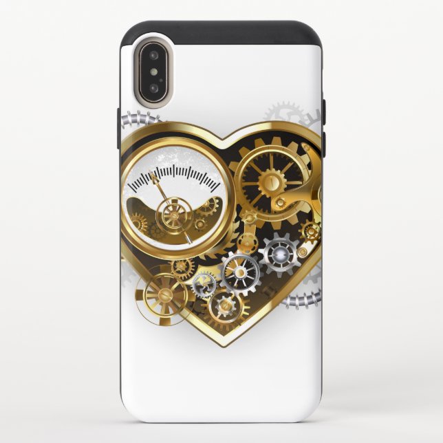 Steampunk Heart with a Manometer Uncommon iPhone Case (Back)