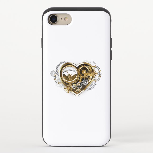 Steampunk Heart with a Manometer Uncommon iPhone Case (Back)