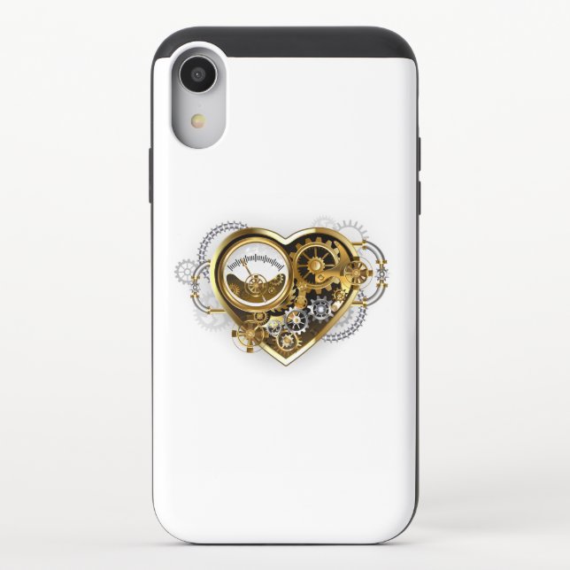 Steampunk Heart with a Manometer Uncommon iPhone Case (Back)