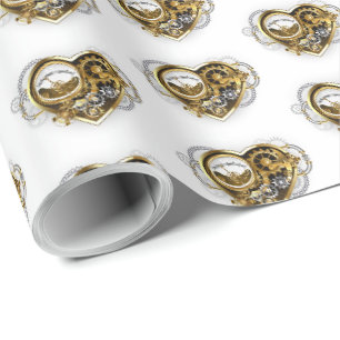 Steampunk Heart with a Manometer Wrapping Paper