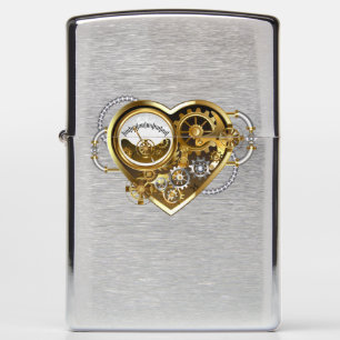 Steampunk Heart with a Manometer Zippo Lighter