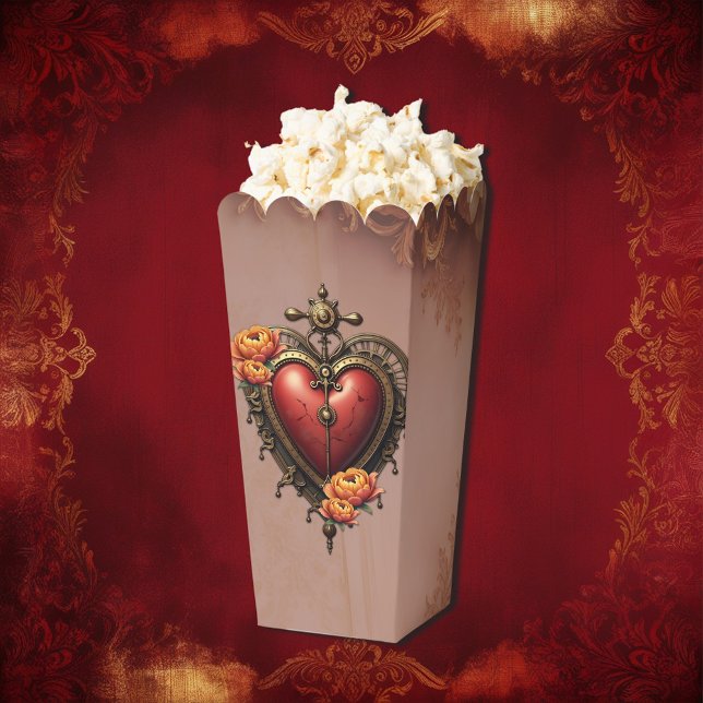Steampunk Heart with Flowers.  Favor Boxes (Creator Uploaded)