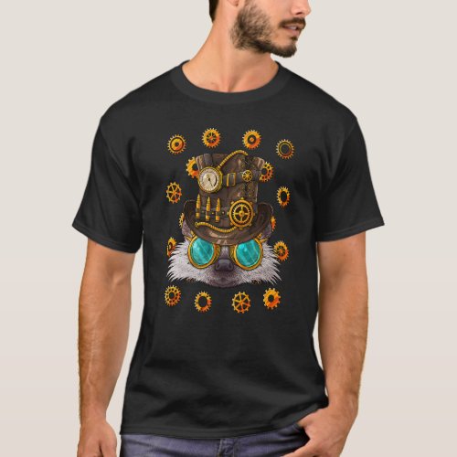 Steampunk Hedgehog Medieval Victorian Steam Powere T_Shirt