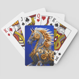 Steampunk Horse Poker Cards
