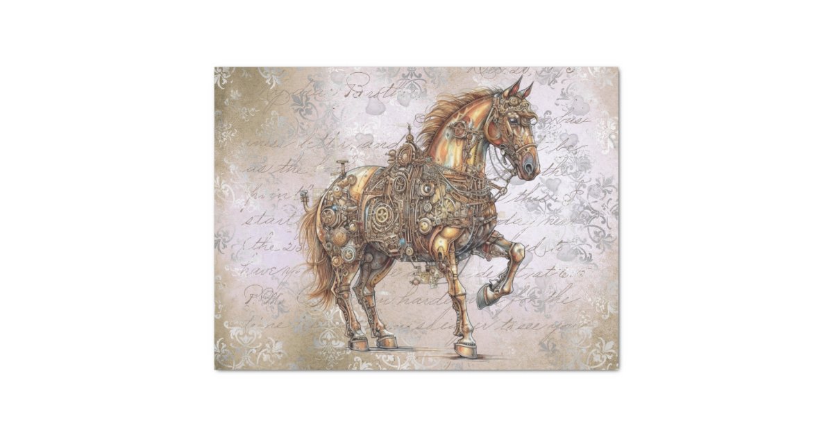 Steampunk Horse Tissue Paper | Zazzle