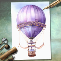 Steampunk Hot Air Balloon 1 Decoupage Paper