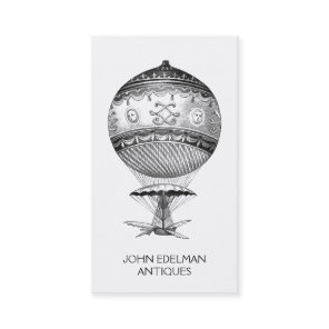 Steampunk Hot Air Balloon Antiques Dealer Business Card