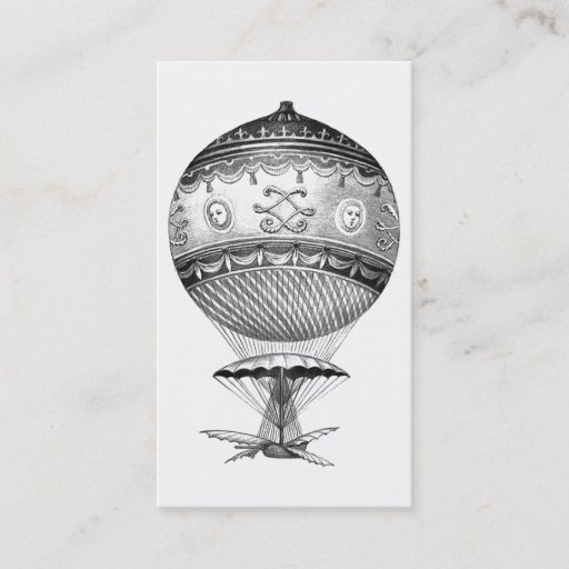 Customizable Steampunk Hot Air Balloon Business Card Templates