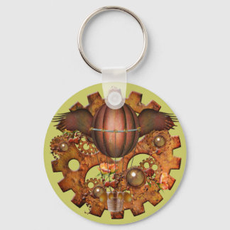 Steampunk Hot Air Balloon Keychain