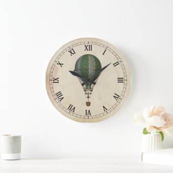 Steampunk Hot Air Balloon Wall Clock | Zazzle