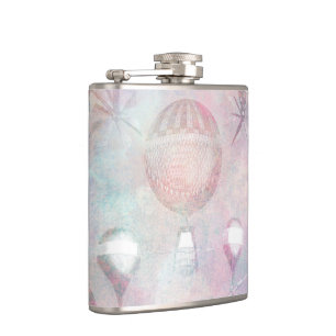 Steampunk Hot Air Balloons Vintage Feminine Flask