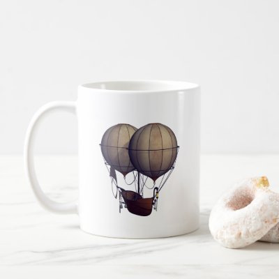 Steampunk Hot Air Balloons with Ship