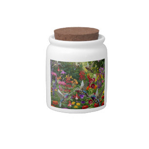 Steampunk Hummingbirds Candy Jar