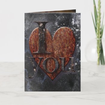 Steampunk I Love You Valentine Holiday Card by StrangeStore at Zazzle