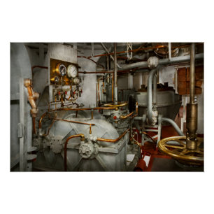 Steampunk - In the engine room Poster
