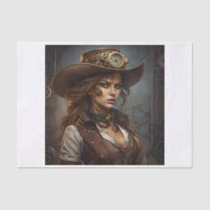 Steampunk Industrial Beauty Decoupage Paper