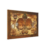 Steampunk Industrial Collage Artwork for the Wall Canvas Print