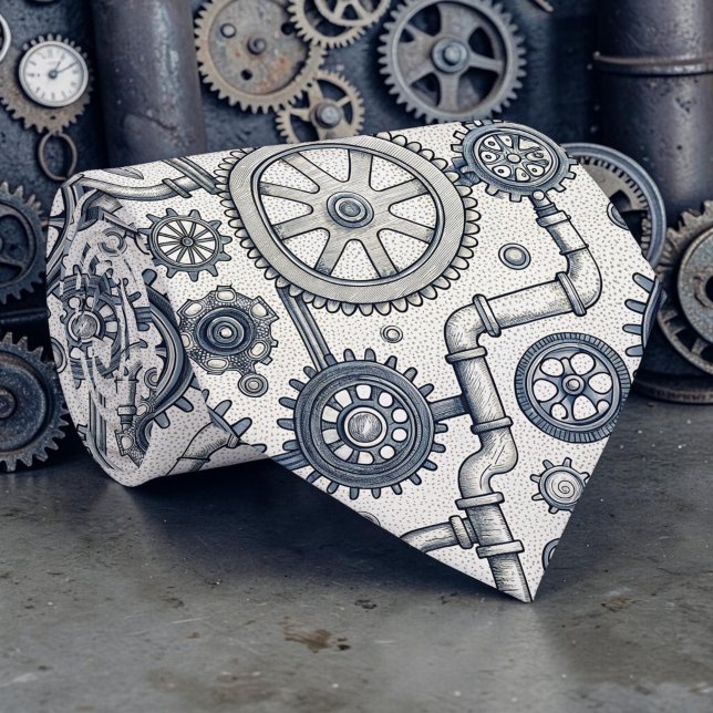 Steampunk Industrial Custom Necktie Tie (Creator Uploaded)