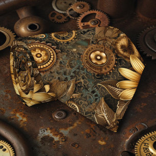 Steampunk Industrial Custom Necktie Tie