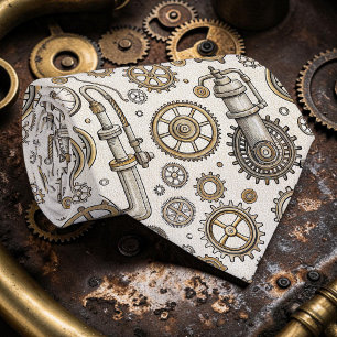 Steampunk Industrial Custom Necktie Tie