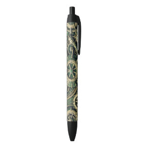 Steampunk Industrial Green Clockwork Gears Pen