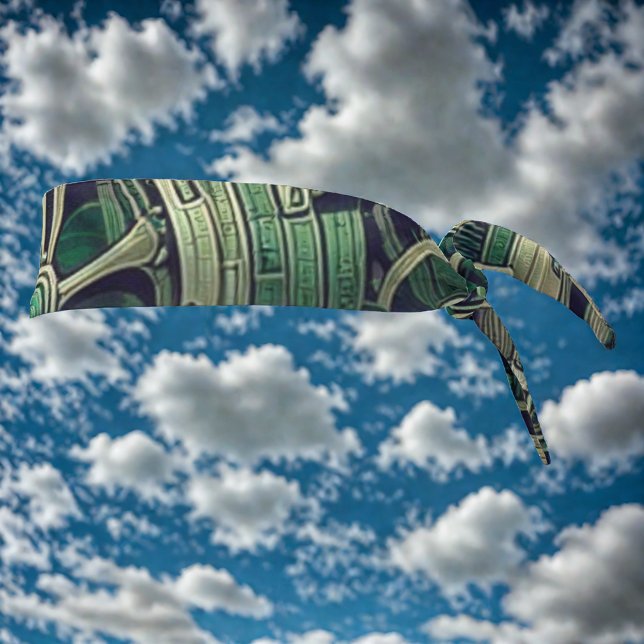 Steampunk Industrial Green Clockwork Gears Tie Headband (Creator Uploaded)