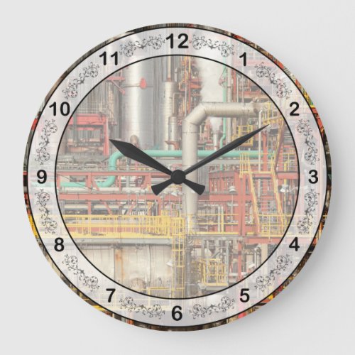 Steampunk _ Industrial illusion Large Clock