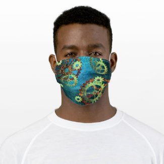 Steampunk Industrial Rusty Clockwork Adult Cloth Face Mask