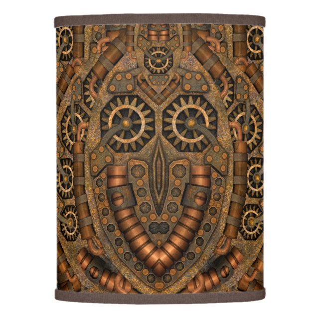 Steampunk Industrial Vintage Clockwork Lamp Shade (Front)