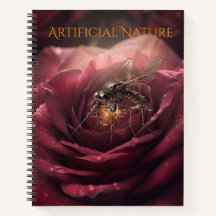 Steampunk Insect on Dark Rose | Vintage Botanical