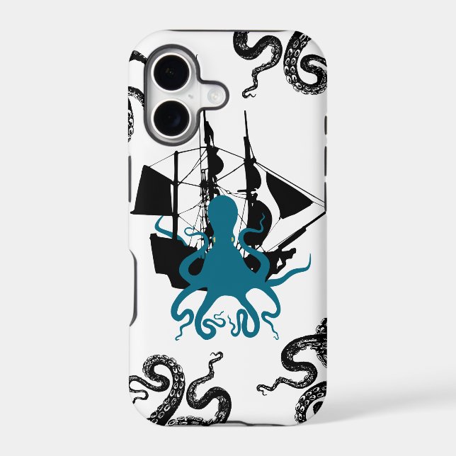 Steampunk iphone5 pirate - Kraken Octopus Attack! Iphone Case (Back)