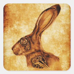 STEAMPUNK JACK SQUARE STICKER