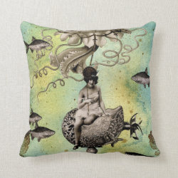 Steampunk Jellyfish Pillow