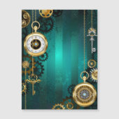 Steampunk Jewelry Watch on a Green Background (Front)