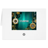 Steampunk Jewelry Watch on a Green Background (Back Horizontal)