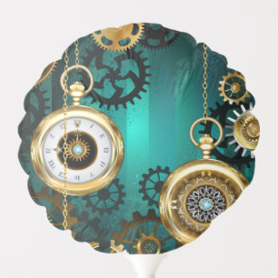 Steampunk Jewelry Watch on a Green Background Balloon