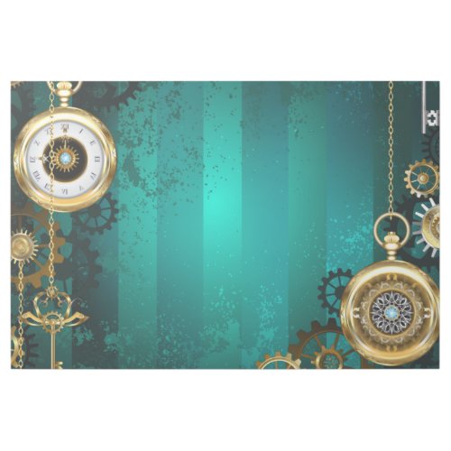 Steampunk Jewelry Watch on a Green Background Gallery Wrap
