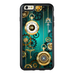 Steampunk Jewelry Watch on a Green Background OtterBox iPhone 6/6s Plus Case