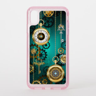 Steampunk Jewelry Watch on a Green Background Speck iPhone XS Max Case