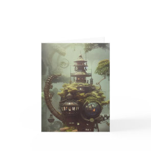 Steampunk Jungle Housing All Occasions Card