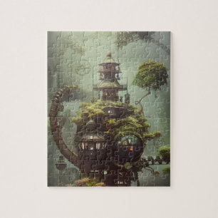 Steampunk Jungle Housing Jigsaw Puzzle