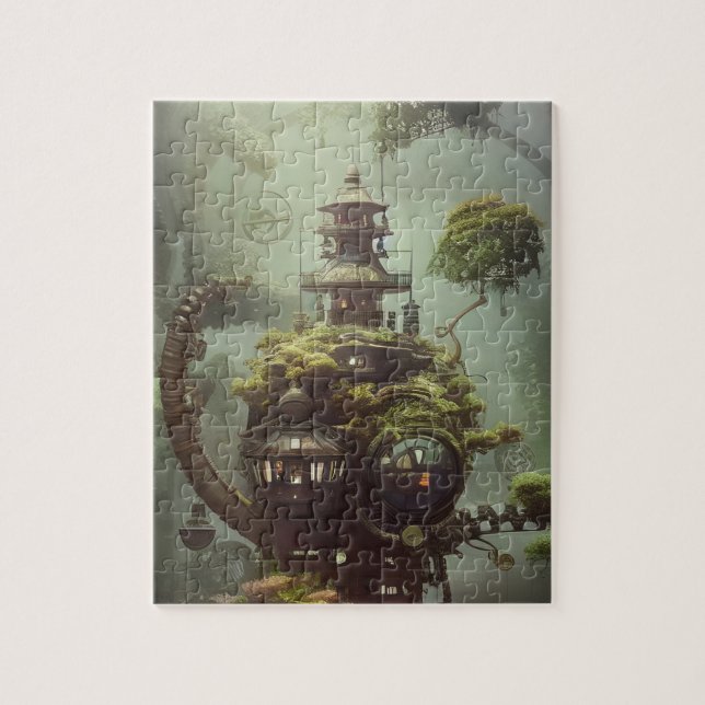 Steampunk Jungle Housing  Jigsaw Puzzle (Vertical)