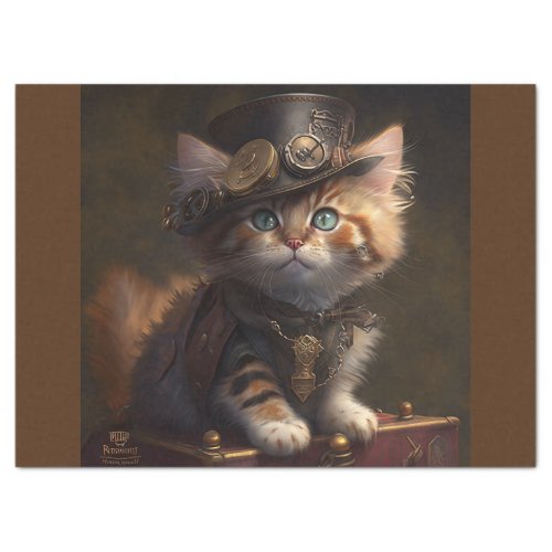 Steampunk Kitten Tissue Paper