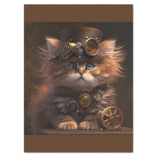 Steampunk Kitten Tissue Paper