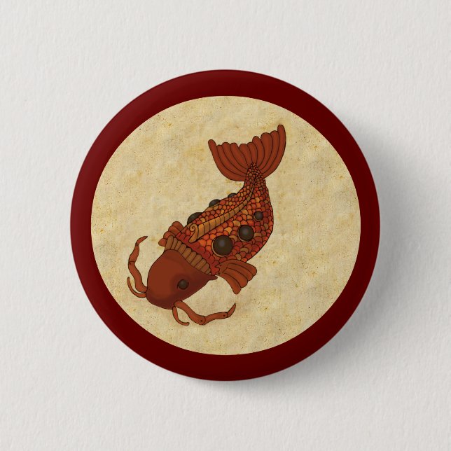 Steampunk Koi Button (Front)