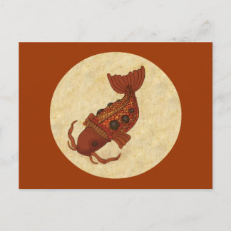 Steampunk Koi Postcard