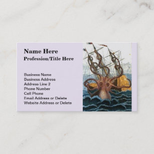 Steampunk Kraken Giant Octopus Nautical Business Card